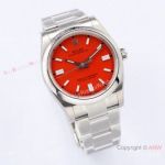 AAA Replica Rolex Oyster Perpetual 36mm 3230 Coral Red Dial Watch